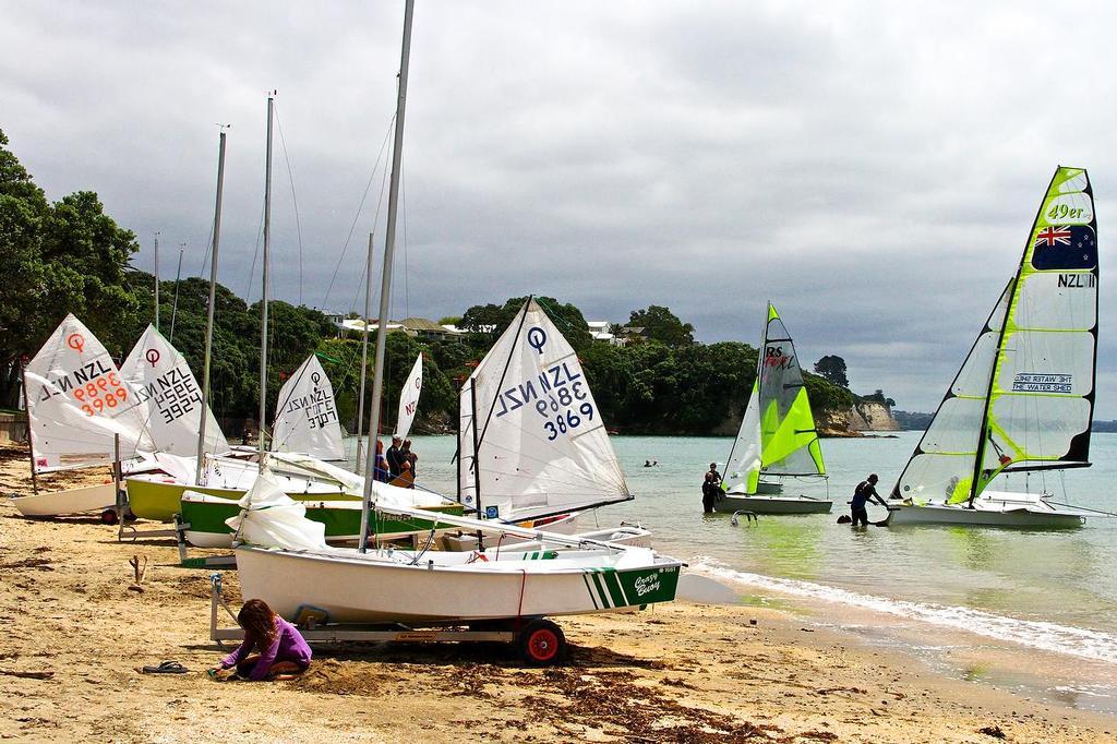  - RS Feva launch - Wakatere Boating Club  November 10, 2013 © Richard Gladwell www.photosport.co.nz